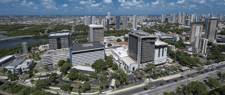 Visão alta do Real Hospital Português